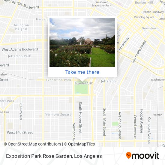 Exposition Park Rose Garden map