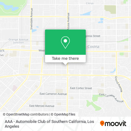 Mapa de AAA - Automobile Club of Southern California