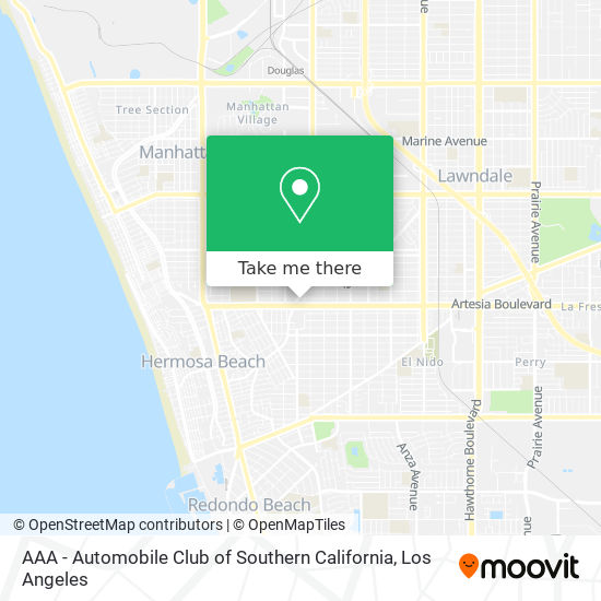 Mapa de AAA - Automobile Club of Southern California