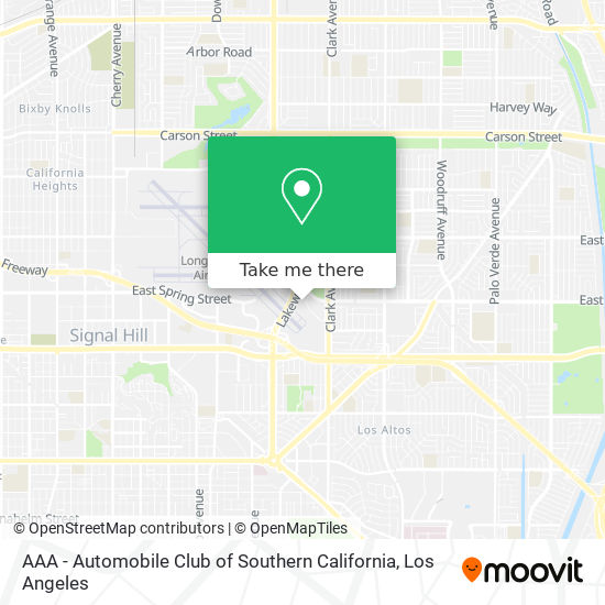 AAA - Automobile Club of Southern California map