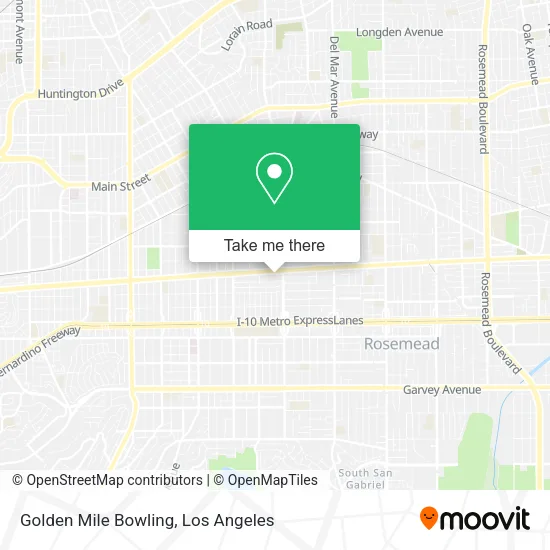 Golden Mile Bowling map