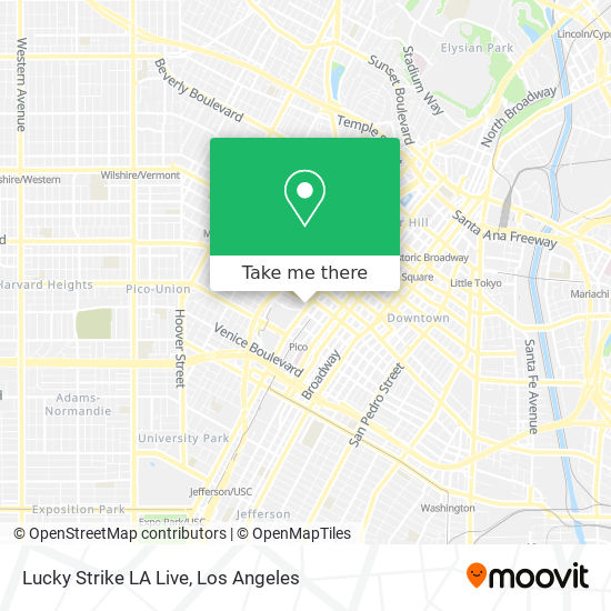Lucky Strike LA Live map