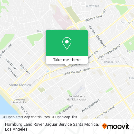 Hornburg Land Rover Jaguar Service Santa Monica map