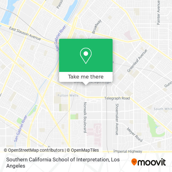 Southern California School of Interpretation map