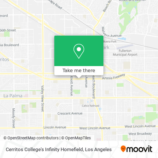 Cerritos College's Infinity Homefield map