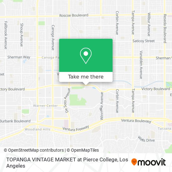 Mapa de TOPANGA VINTAGE MARKET at Pierce College