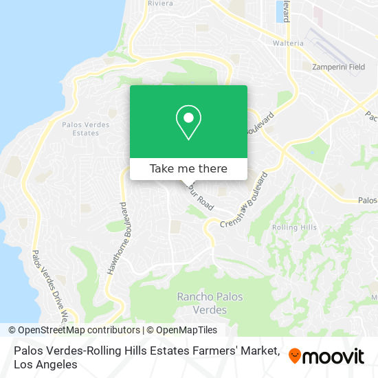 Palos Verdes-Rolling Hills Estates Farmers' Market map