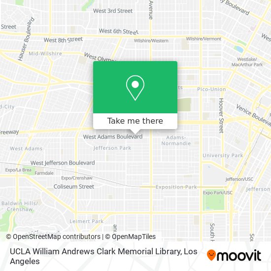 Mapa de UCLA William Andrews Clark Memorial Library