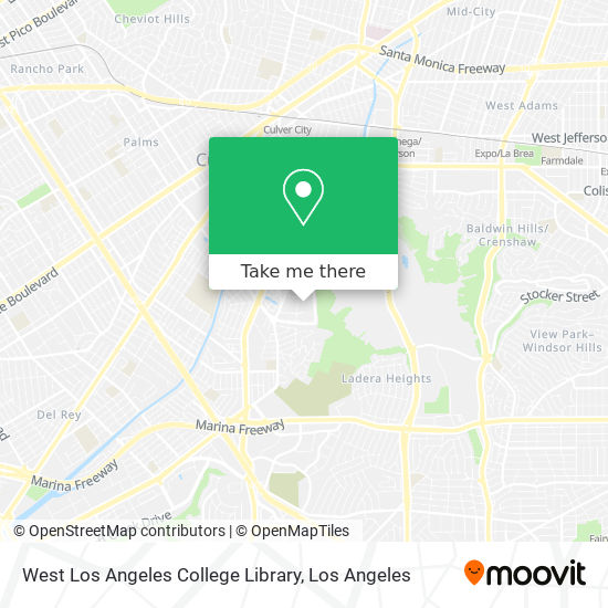 West Los Angeles College Library map