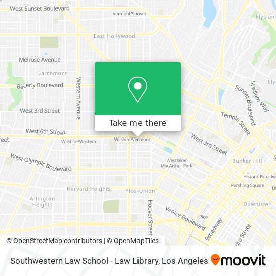 Mapa de Southwestern Law School - Law Library