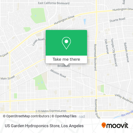 Mapa de US Garden Hydroponics Store