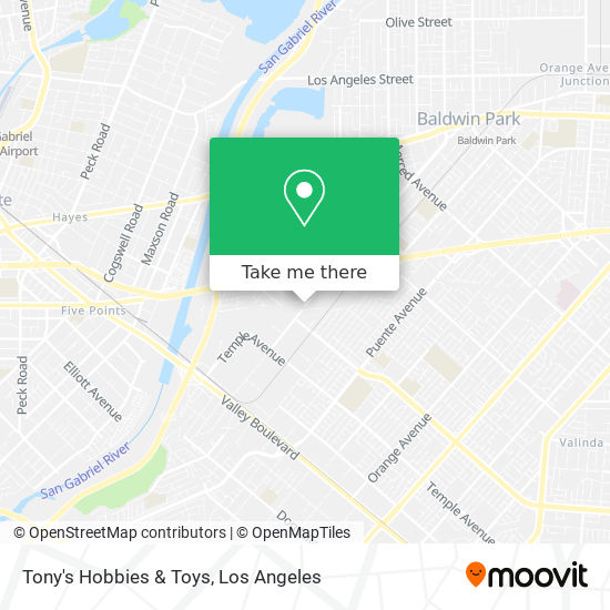 Mapa de Tony's Hobbies & Toys