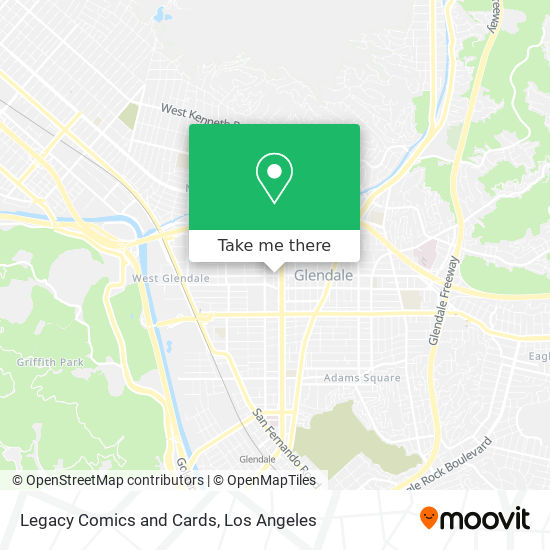 Legacy Comics and Cards map