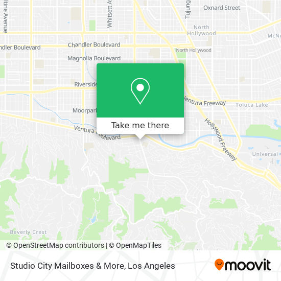 Mapa de Studio City Mailboxes & More