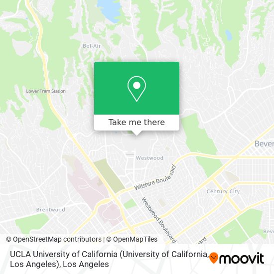 Mapa de UCLA University of California (University of California, Los Angeles)