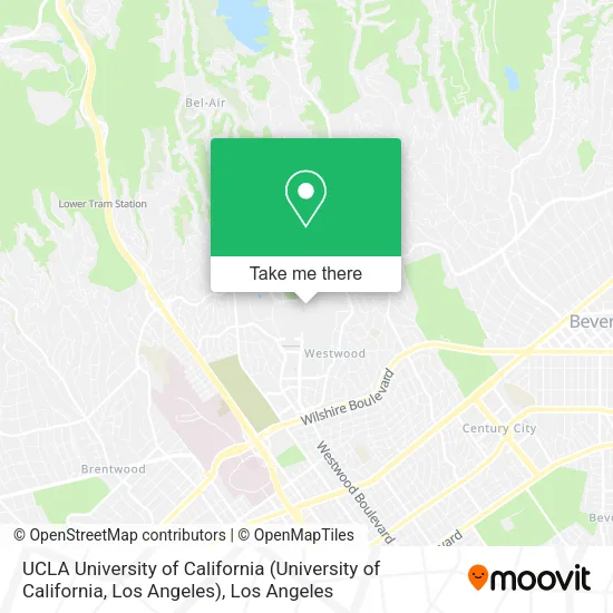 UCLA University of California (University of California, Los Angeles) map