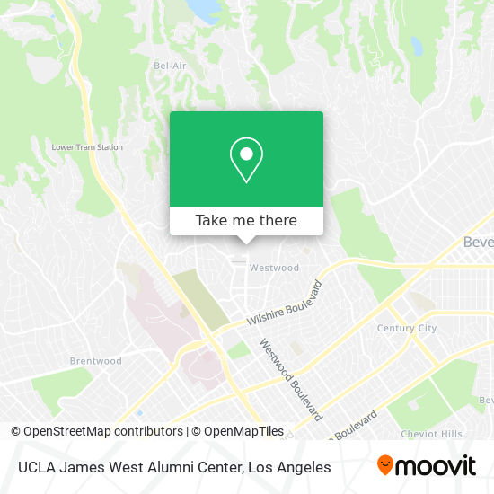 UCLA James West Alumni Center map