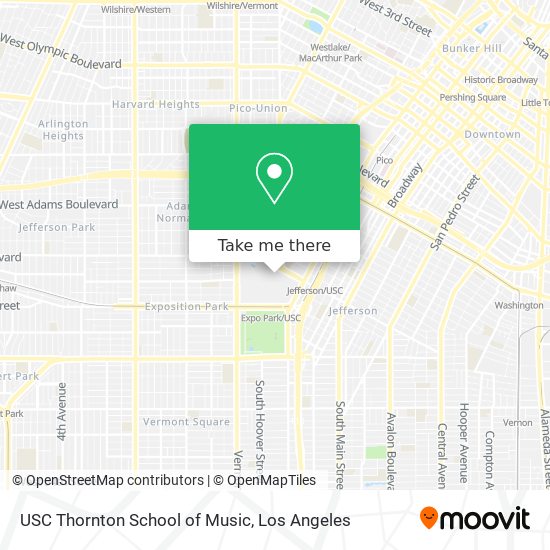 USC Thornton School of Music map