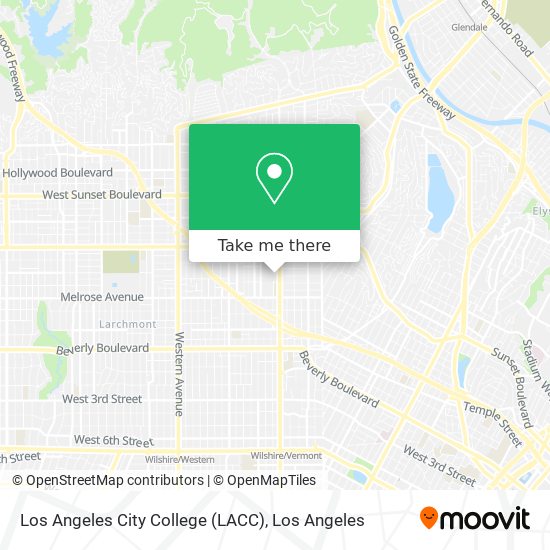 Mapa de Los Angeles City College (LACC)