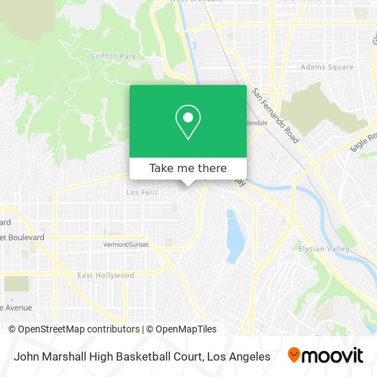 John Marshall High Basketball Court map
