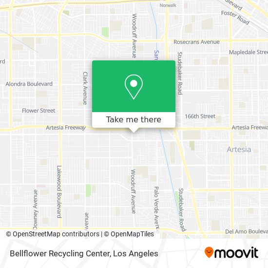 Mapa de Bellflower Recycling Center