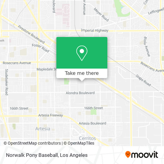 Mapa de Norwalk Pony Baseball