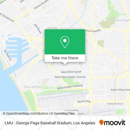 LMU - George Page Baseball Stadium map