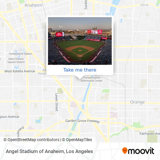 Angel Stadium of Anaheim map