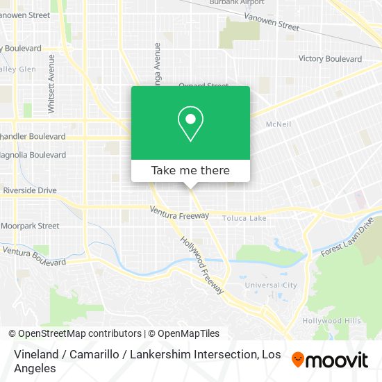 Vineland / Camarillo / Lankershim Intersection map