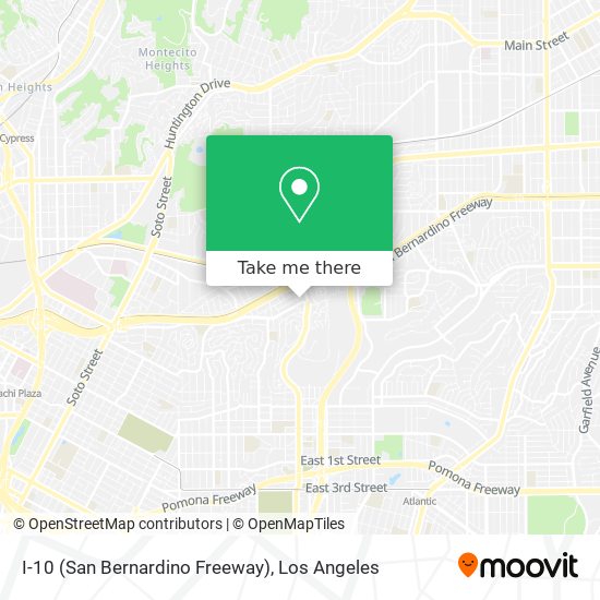 Mapa de I-10 (San Bernardino Freeway)