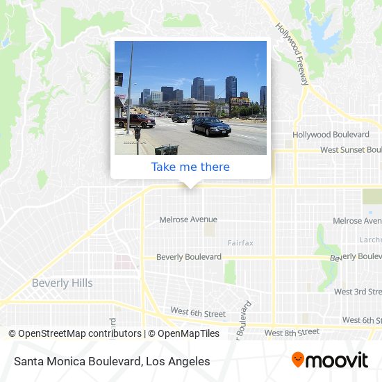 Santa Monica Boulevard map