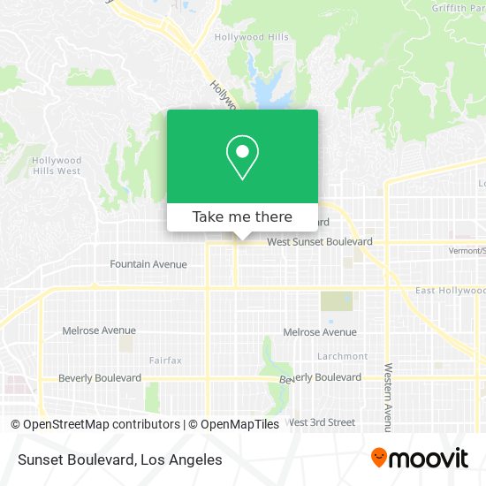 Mapa de Sunset Boulevard