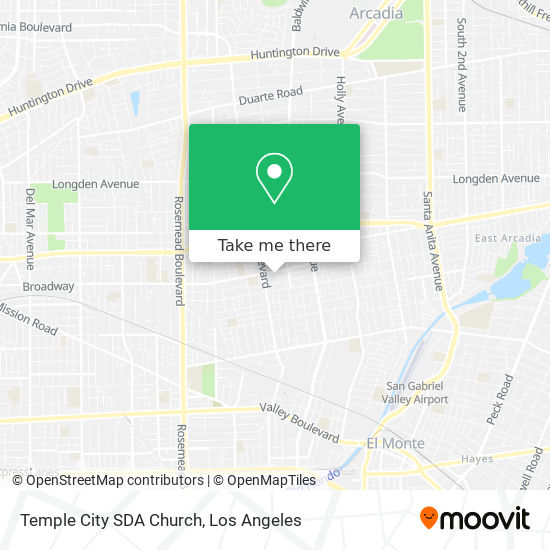 Temple City SDA Church map