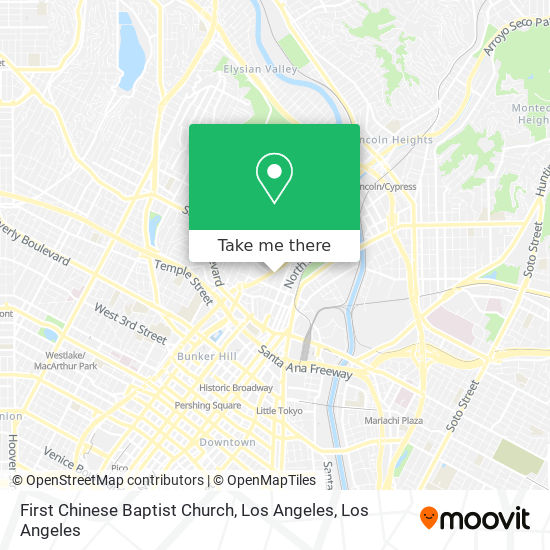 First Chinese Baptist Church, Los Angeles map