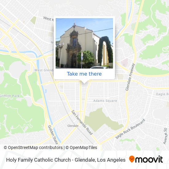 Mapa de Holy Family Catholic Church - Glendale