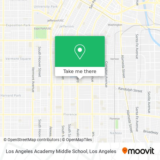 Mapa de Los Angeles Academy Middle School