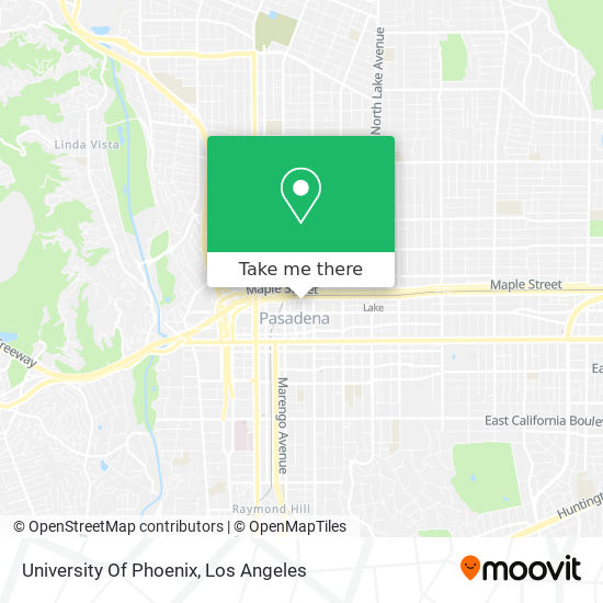Mapa de University Of Phoenix