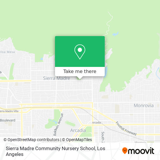 Sierra Madre Community Nursery School map