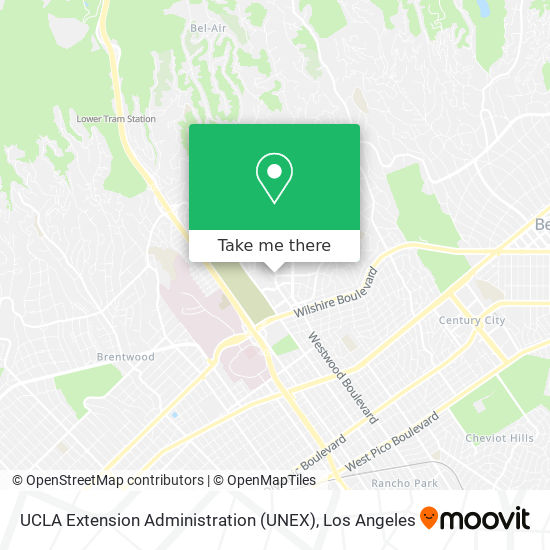 UCLA Extension Administration (UNEX) map