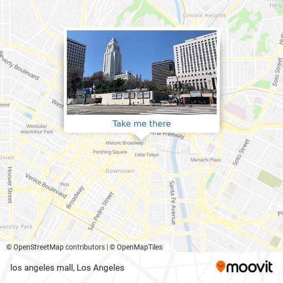 los angeles mall map