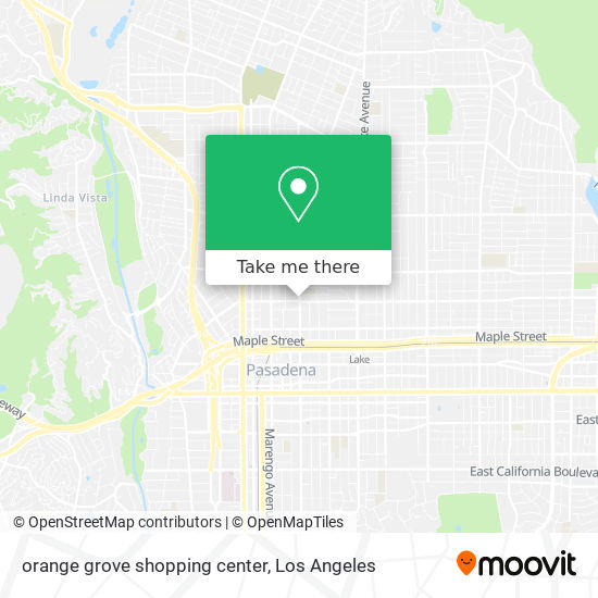 Mapa de orange grove shopping center