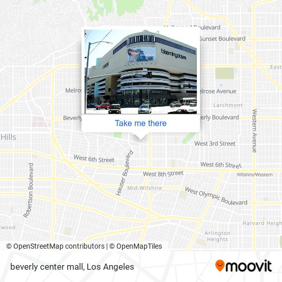 Mapa de beverly center mall