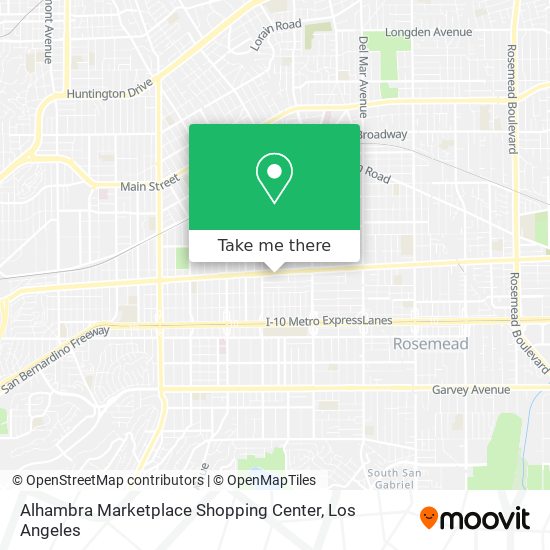 Mapa de Alhambra Marketplace Shopping Center