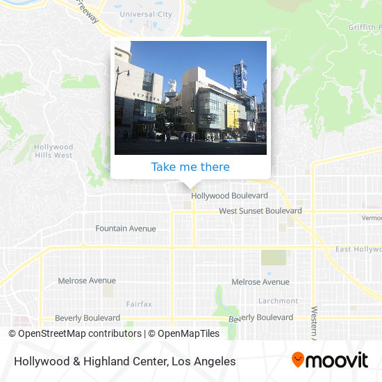 Mapa de Hollywood & Highland Center
