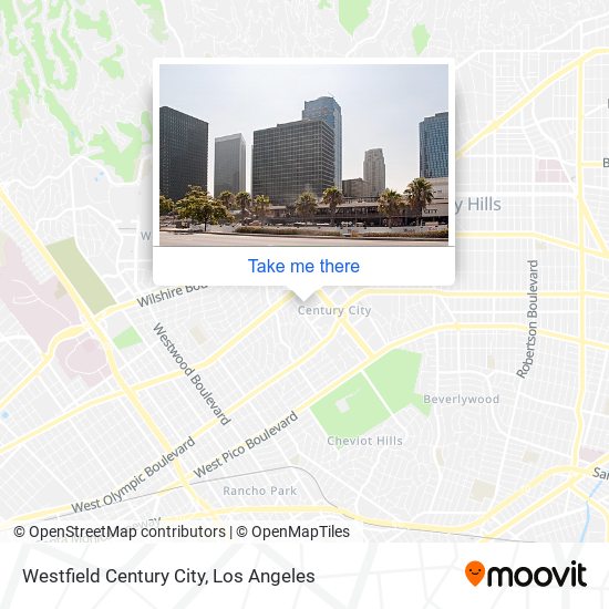 Mapa de Westfield Century City