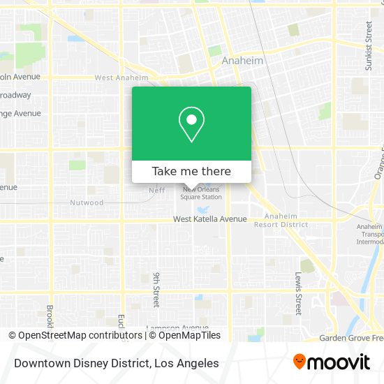 Mapa de Downtown Disney District