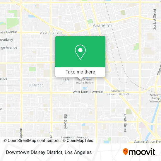 Mapa de Downtown Disney District