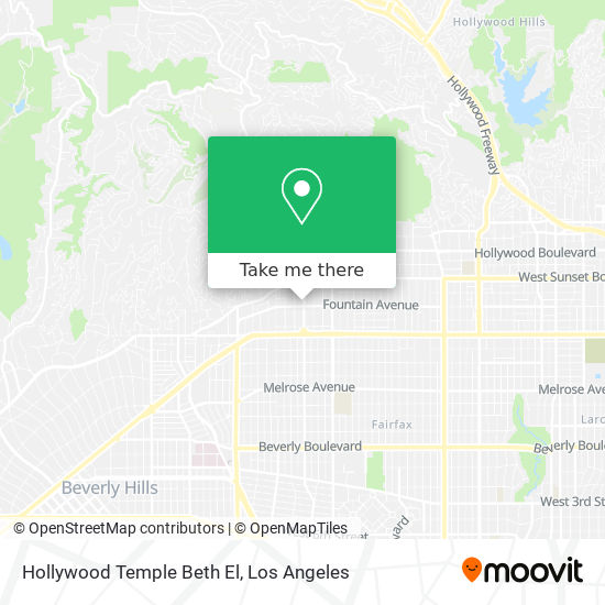 Hollywood Temple Beth El map