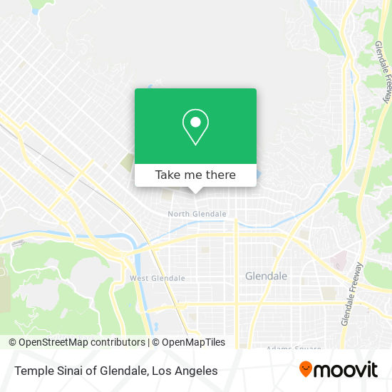 Temple Sinai of Glendale map