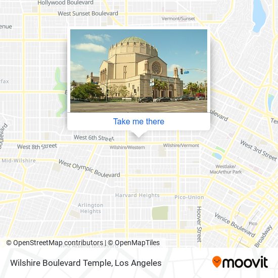 Mapa de Wilshire Boulevard Temple